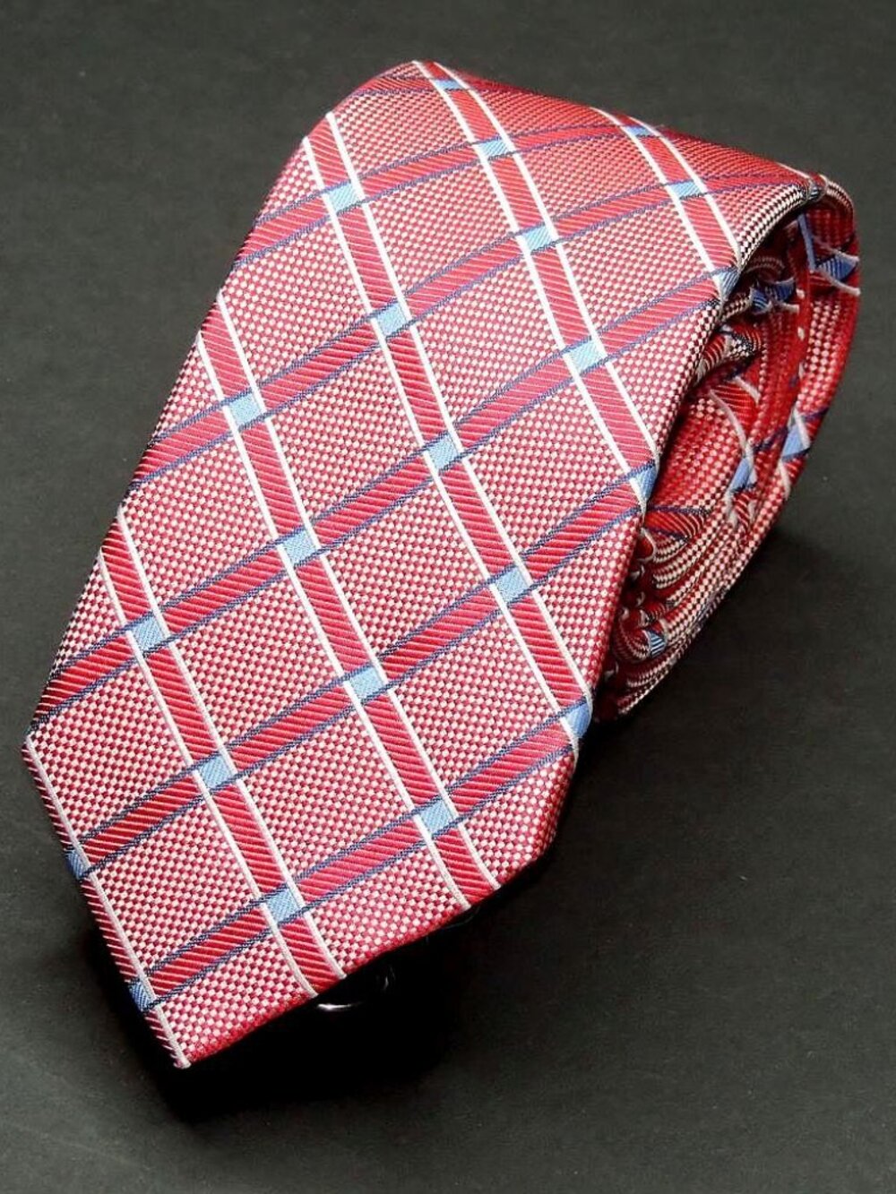 COUNTESS MARA Pink Red Blue White Men's Silk Tie 57 X 3 1/4" MINT CONDITION